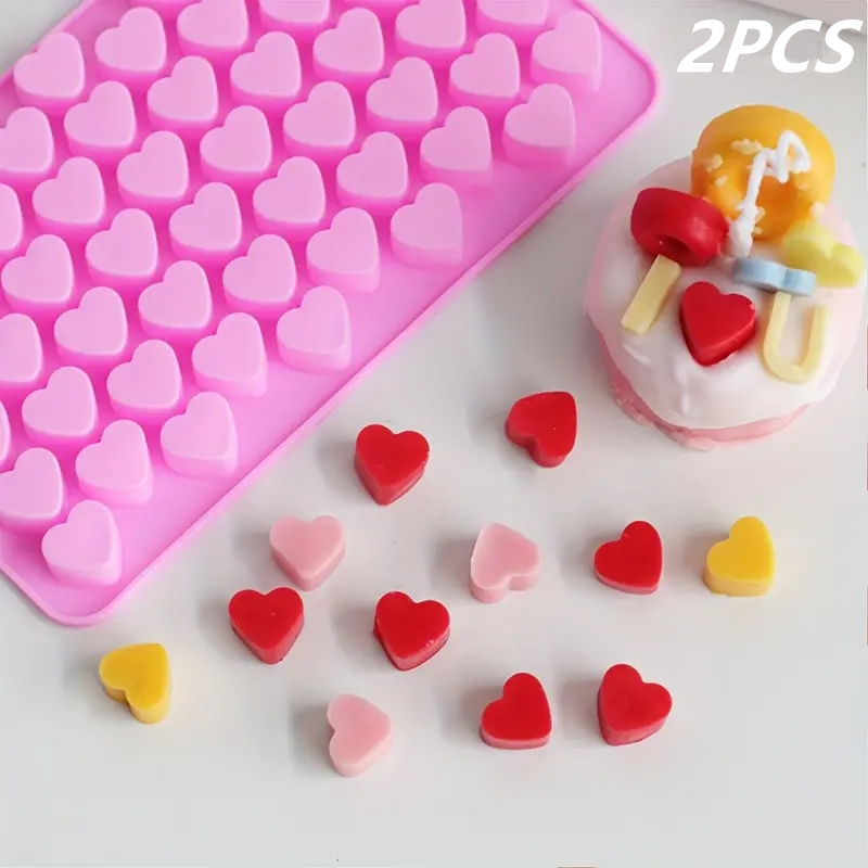 Miniature Baking Kitchen - 55 Mini Heart Shapes Silicone Soap