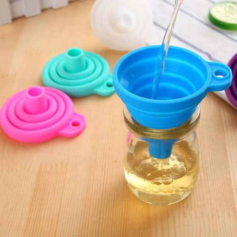 Miniature Baking Kitchen - 1/2/4PCS Silicone Collapsible mini Foldable Funnel