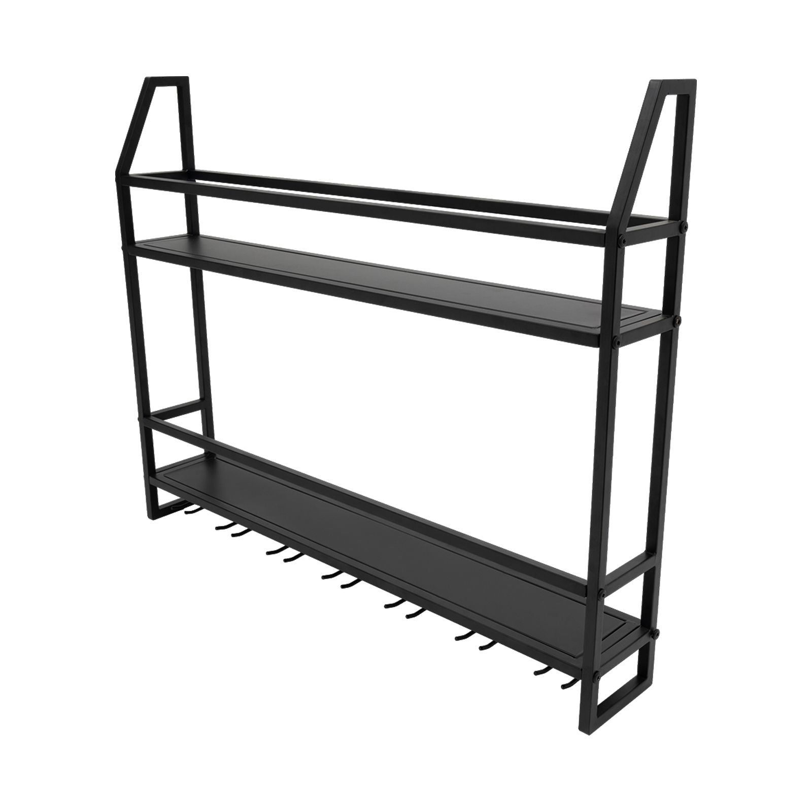 Kitchen Zo - Double-layer Wine Rack Wall-Mounted Glass Holder