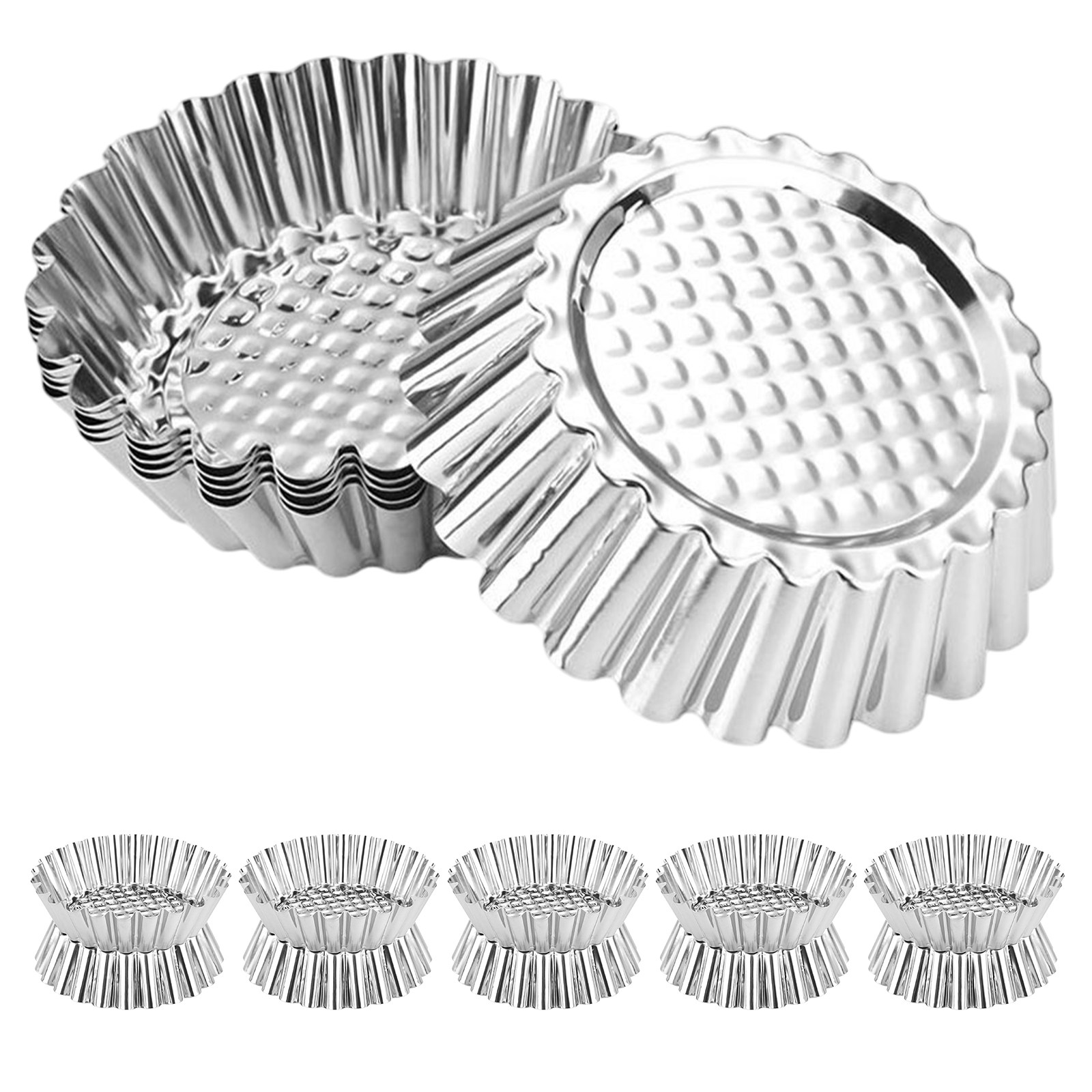 Muffin Tin Nonstick - 20Pcs Mini Egg Tart Molds Stainless