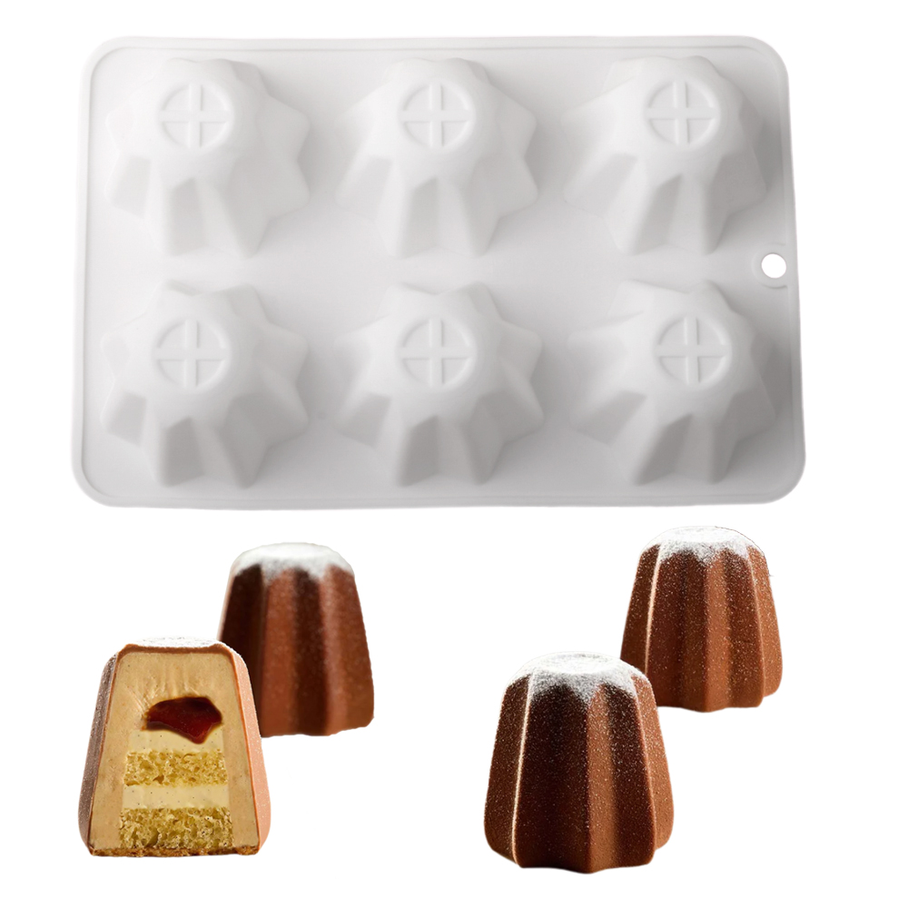 Kitchen Baking Corner - 6-Cell Mousse Cake Mold 8-Corner Pandolo