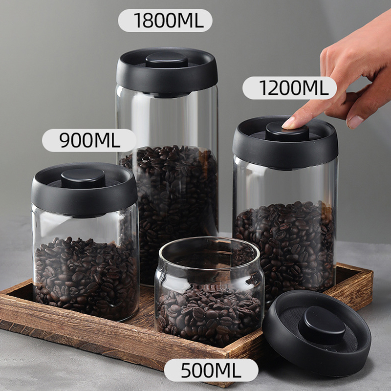 Kitchen Bank - Vacuum Sealed Tank Coffee Bean Glass