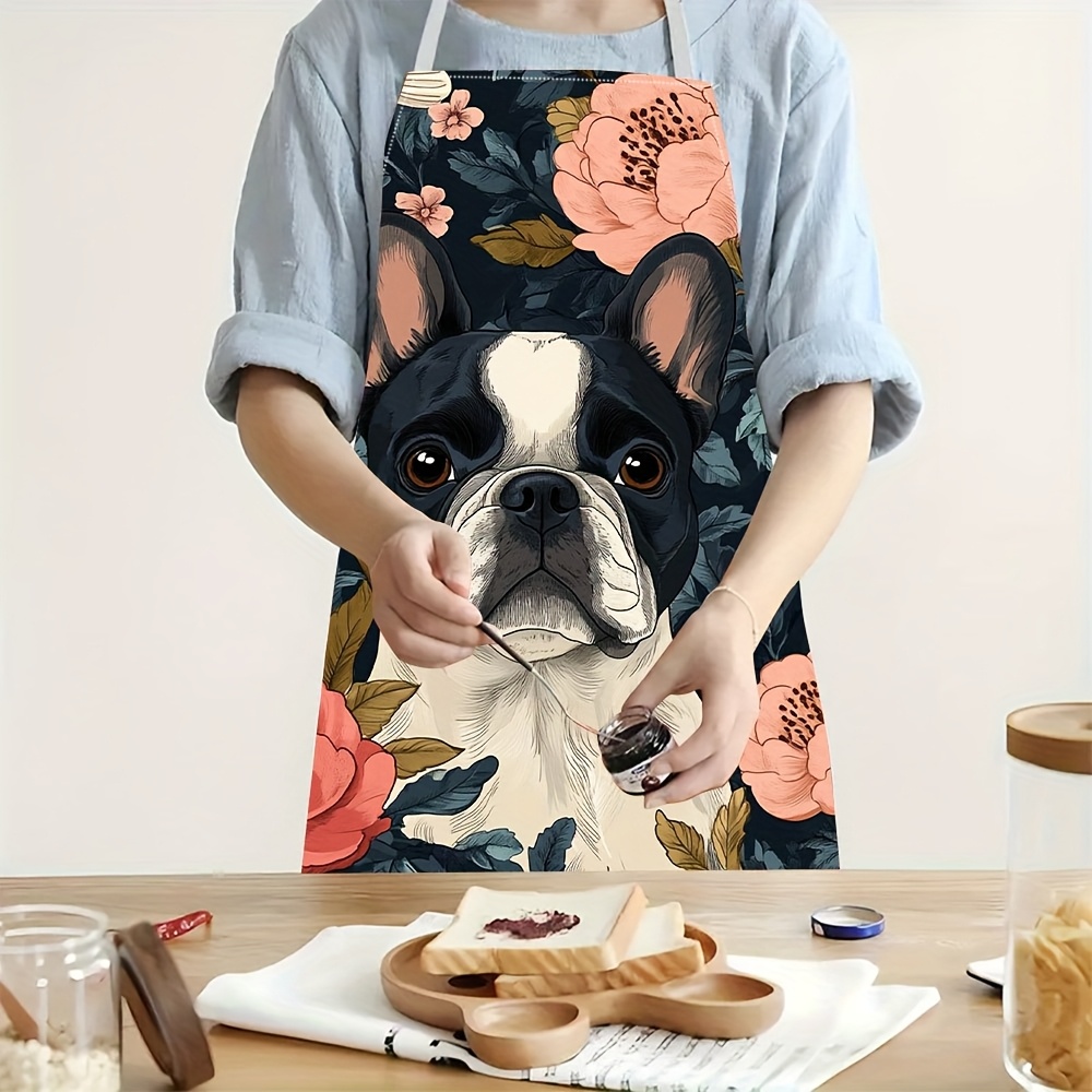 French Bulldog Floral Apron -  - Kitchen Baking Gift Ideas incelemesi ve fiyatı