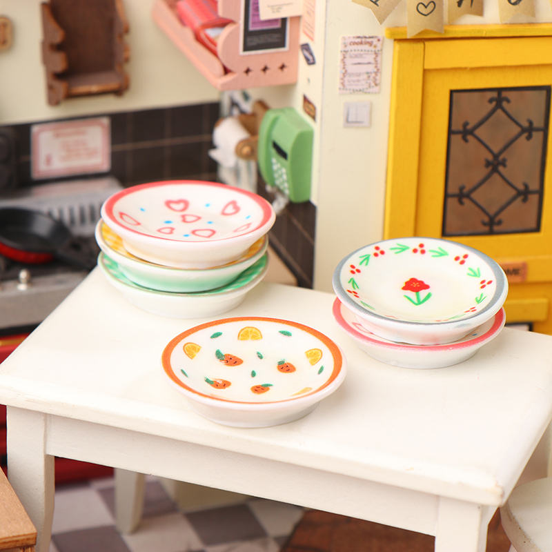 5Pcs 1/12 Dollhouse Mini Plate - Miniature Baking Kitchen incelemesi ve fiyatı