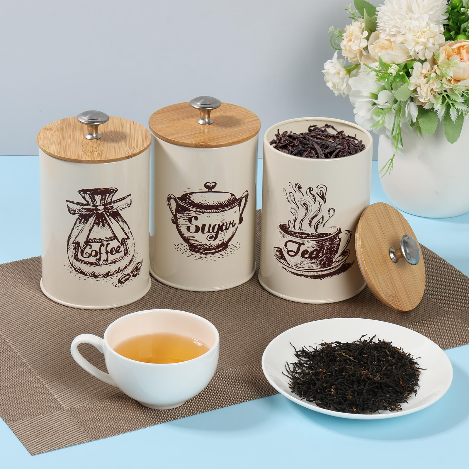3Pcs Kitchen Storage Box Metal - Kitchen Bank incelemesi ve fiyatı