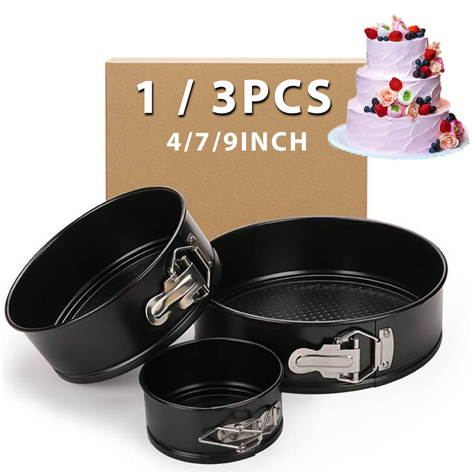 1PC, 3PCS Cake Pan Set, Round  - Kitchen And Baking Equipment incelemesi ve fiyatı