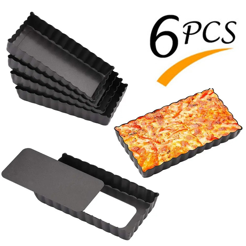 6Pcs Mini Tart Pan Set Rectang - Tart Pan Loose incelemesi ve fiyatı