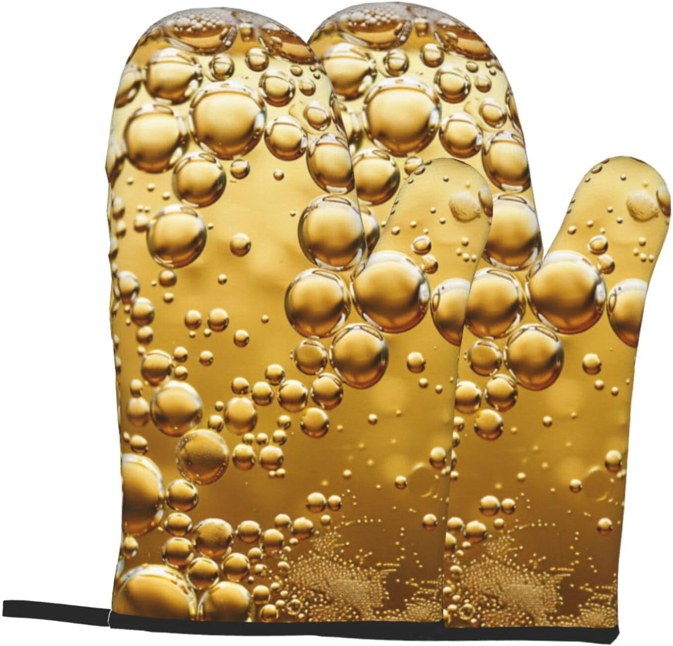 Beer Bubble Printed Oven Mitts - Kitchen Baking Gift Ideas incelemesi ve fiyatı