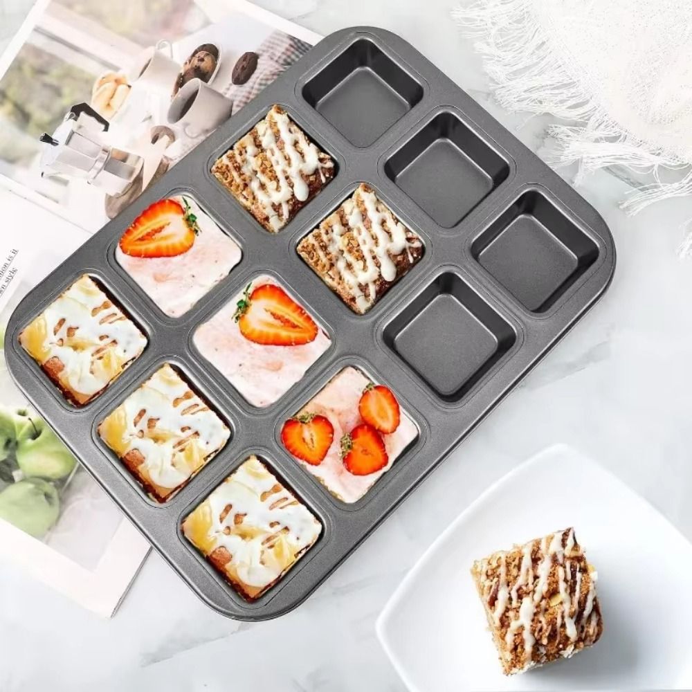 12 Cavity Square Muffin Tin Sq - Muffin Tin Nonstick incelemesi ve fiyatı