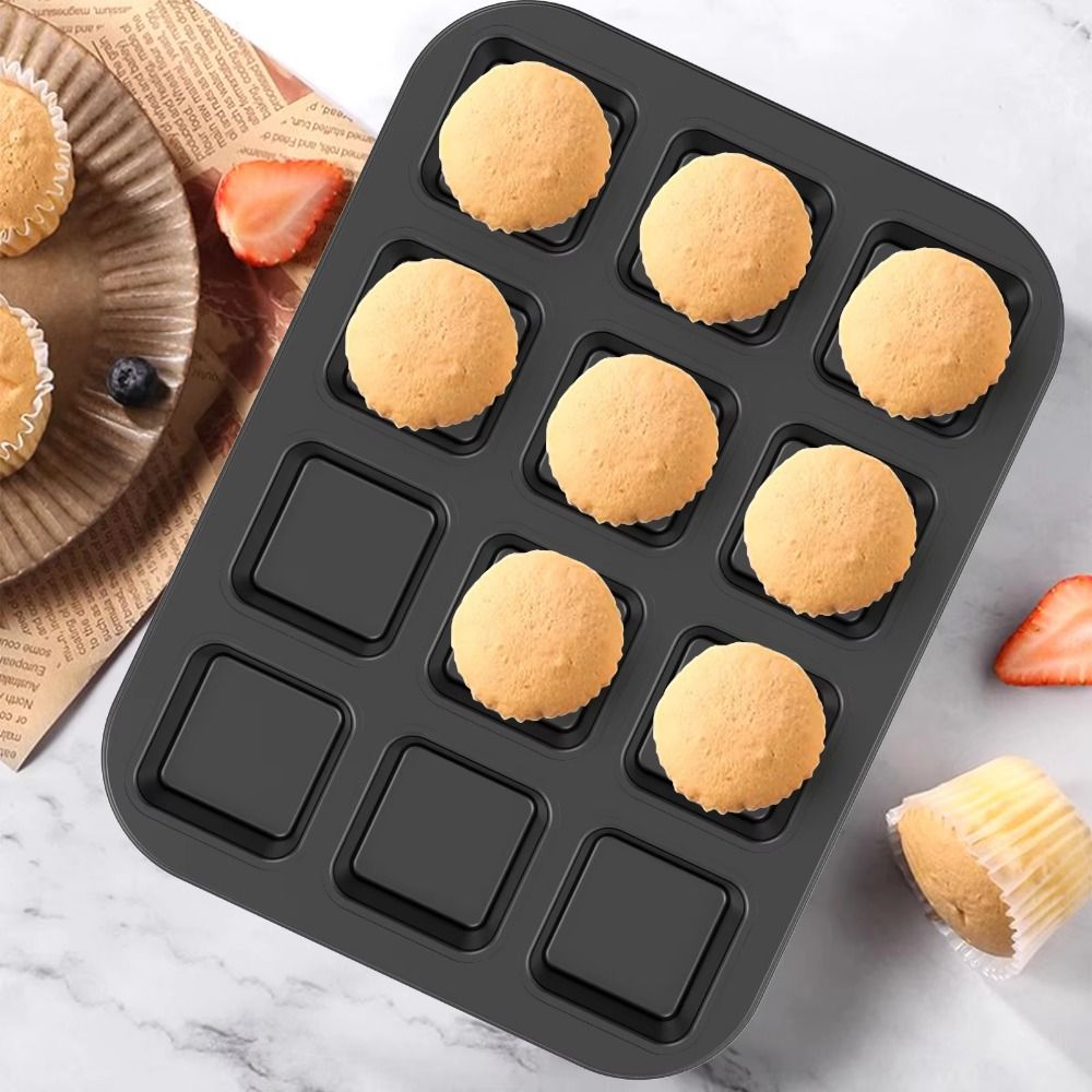12 Cavity Square Muffin Tin Sq - Muffin Tin Nonstick incelemesi ve fiyatı