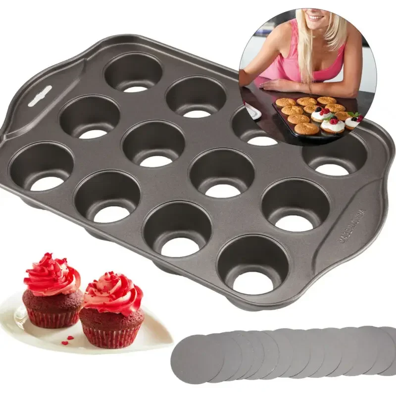 12 Mini Baking Cheese Cake Cup - Muffin Tin Nonstick incelemesi ve fiyatı