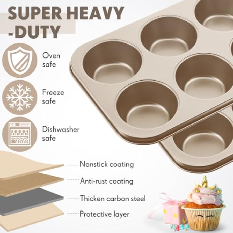 6 Pack Jumbo Nonstick Muffin B - Muffin Tin Nonstick incelemesi ve fiyatı