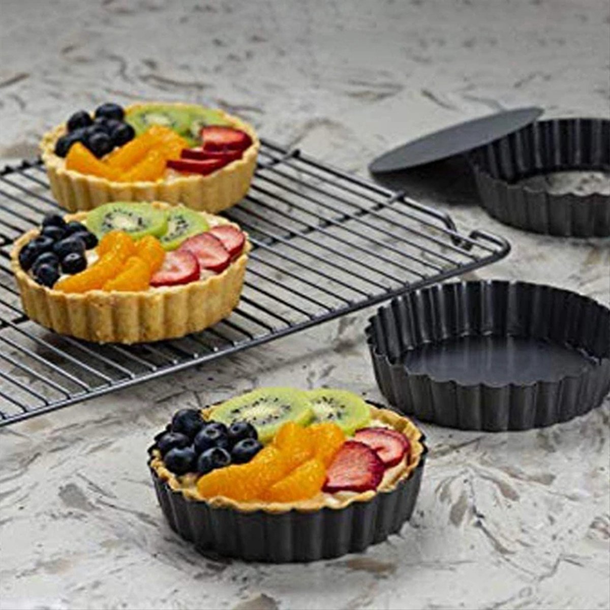 ABNH 4Pcs 4In/10cm Mini Pie Mu - Tart Pan Loose incelemesi ve fiyatı