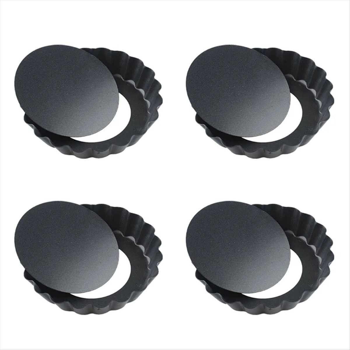 ABNH 4Pcs 4In/10cm Mini Pie Mu - Tart Pan Loose incelemesi ve fiyatı