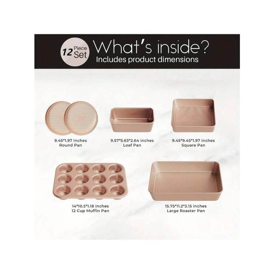 LOLLICY 11-Piece Bakeware Set, - Muffin Tin Nonstick incelemesi ve fiyatı