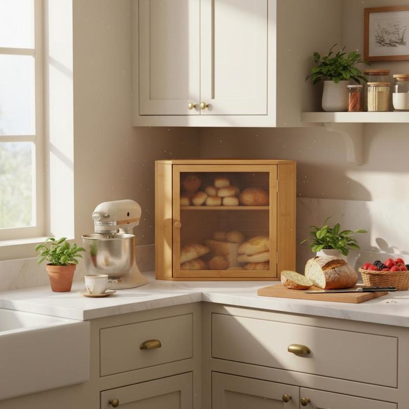 Corner Bread Box for Kitchen C - Kitchen Baking Corner incelemesi ve fiyatı