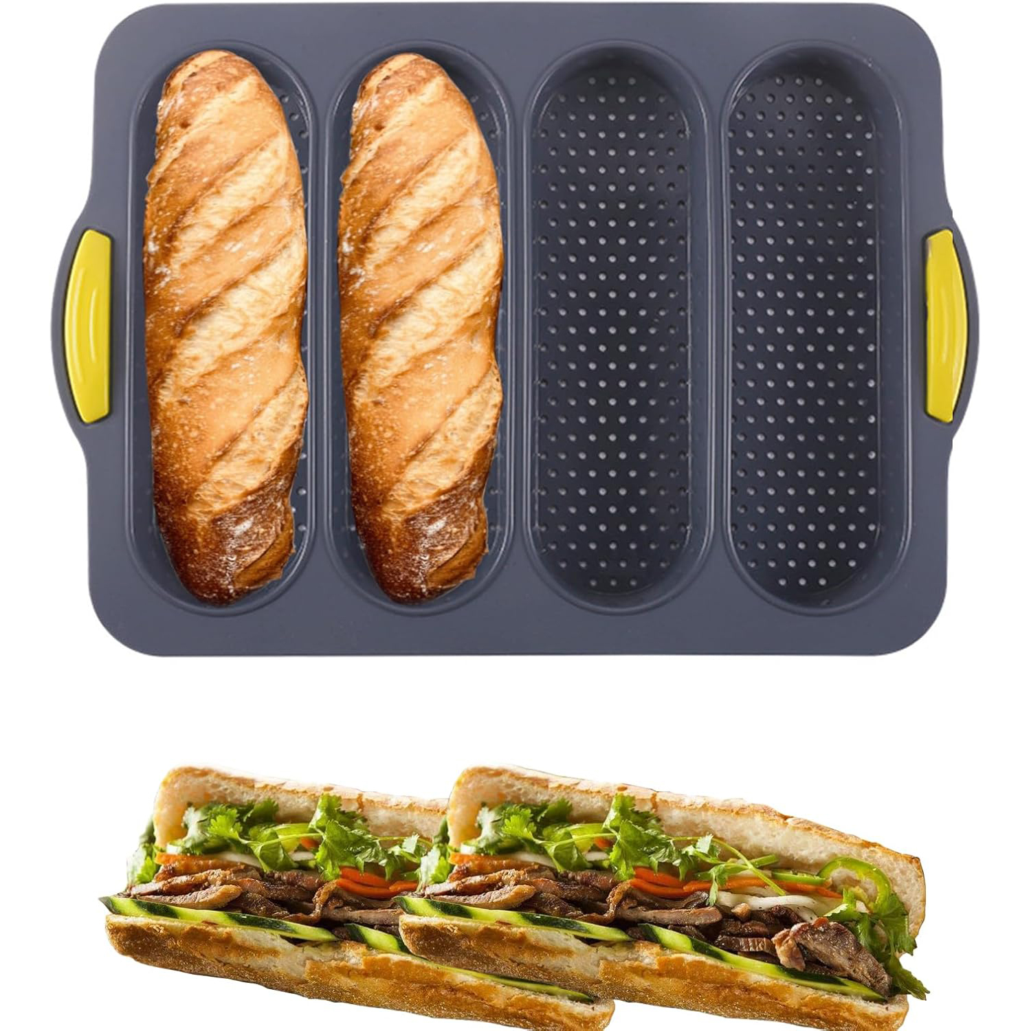 4-cavity Silicone Bread Loaf P - Kitchen Baking Store incelemesi ve fiyatı