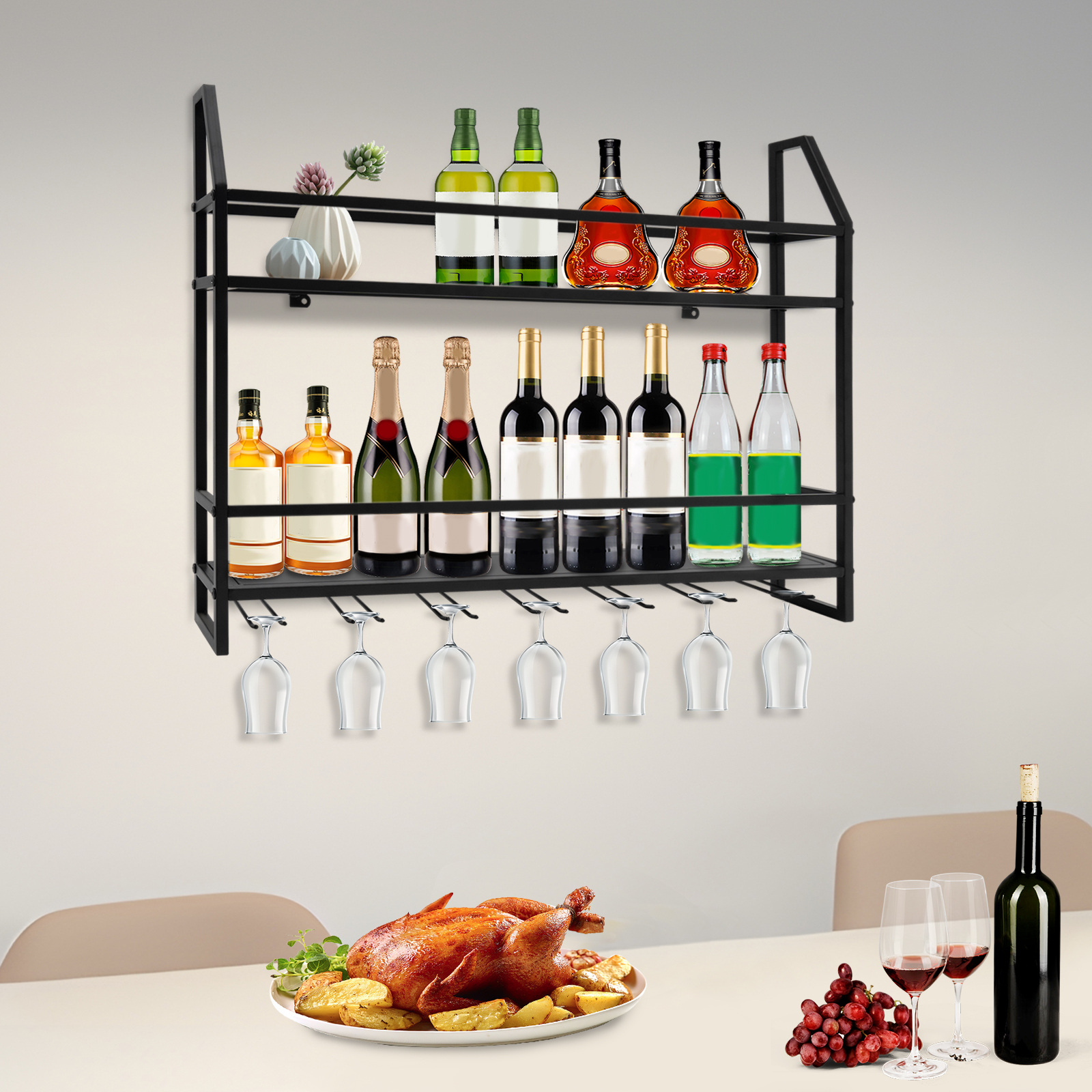 Double-layer Wine Rack Wall-Mo - Kitchen Zo incelemesi ve fiyatı