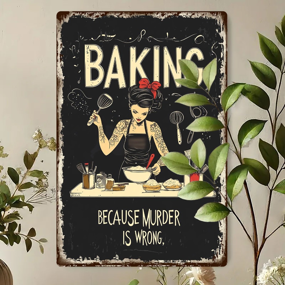 Vintage Metal Tin Sign Wall Ar - Kitchen Baking Corner incelemesi ve fiyatı