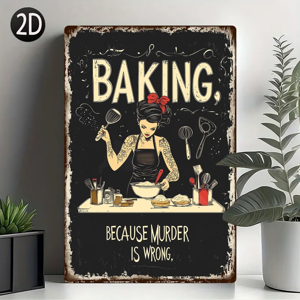 Vintage Metal Tin Sign Wall Ar - Kitchen Baking Corner incelemesi ve fiyatı