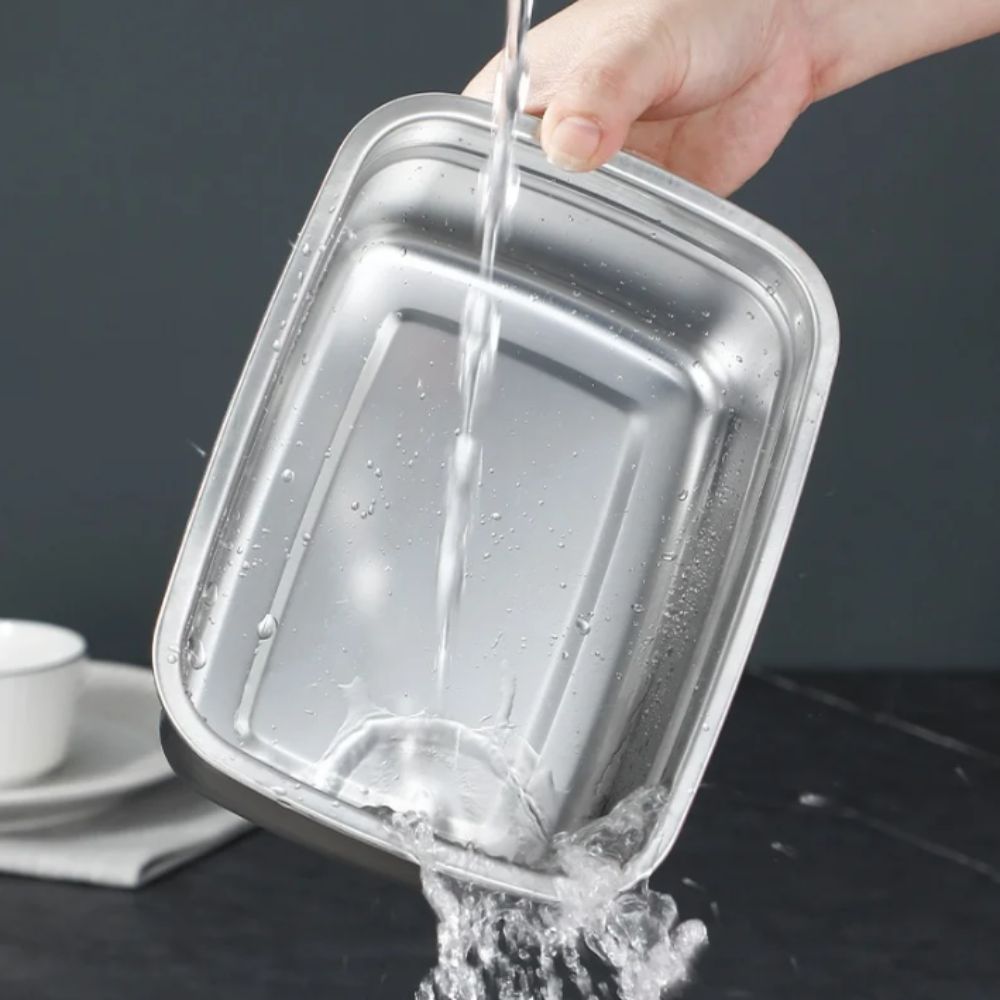 Stainless Steel Lunch Box Bent - Kitchen Baking Tray Storage incelemesi ve fiyatı