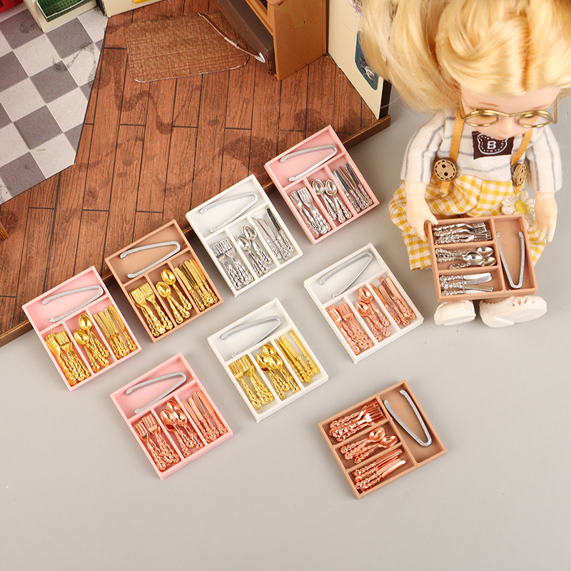 1Set 1:12 Dollhouse Mini Knife - Kitchen Baking Tray Storage incelemesi ve fiyatı