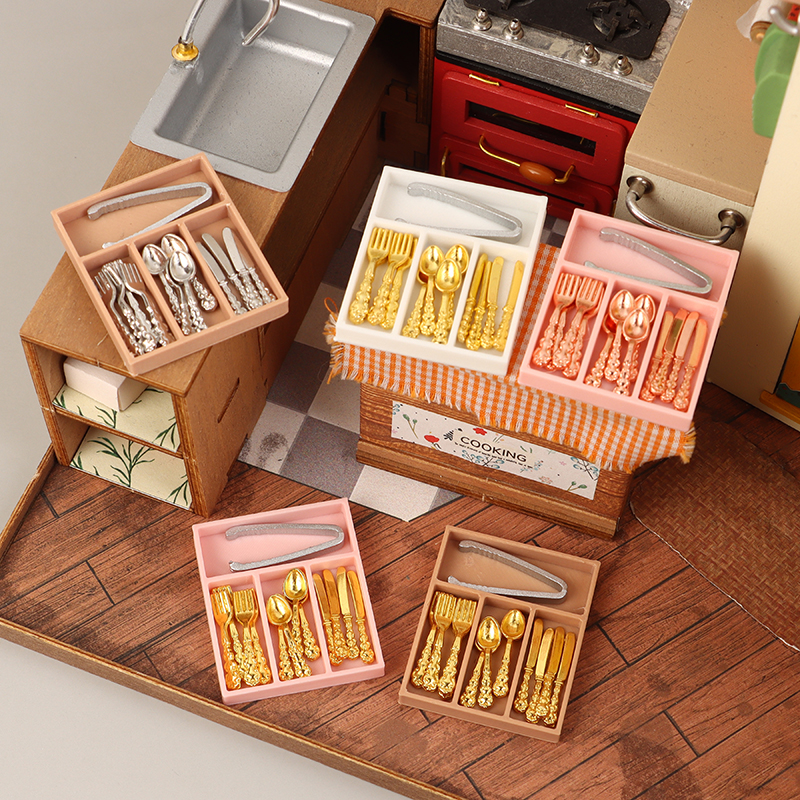 1Set 1:12 Dollhouse Mini Knife - Kitchen Baking Tray Storage incelemesi ve fiyatı