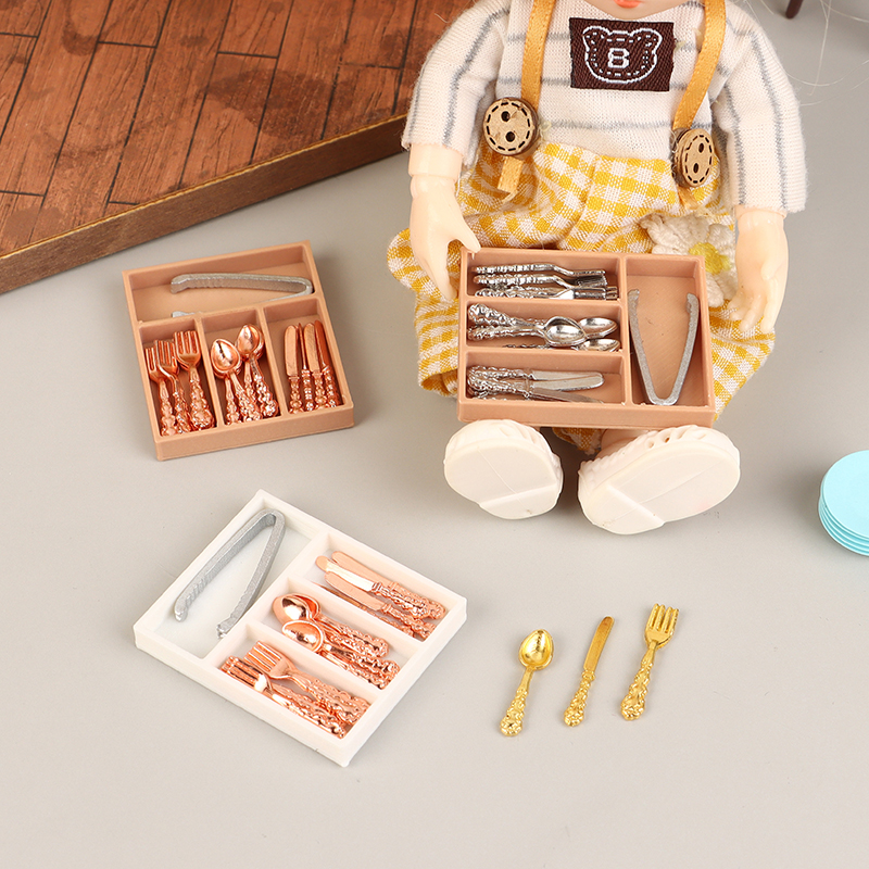 1Set 1:12 Dollhouse Mini Knife - Kitchen Baking Tray Storage incelemesi ve fiyatı