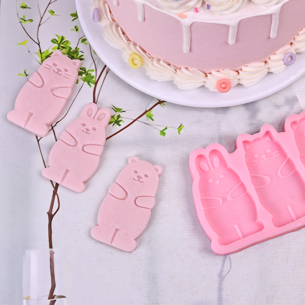 1pc Cartoon Triple Link Rabbit - Kitchen Baking Cake incelemesi ve fiyatı