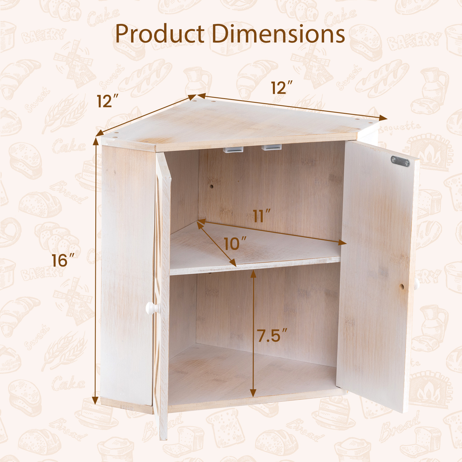 COSTWAY Corner Bread Box for K - Kitchen Baking Corner incelemesi ve fiyatı
