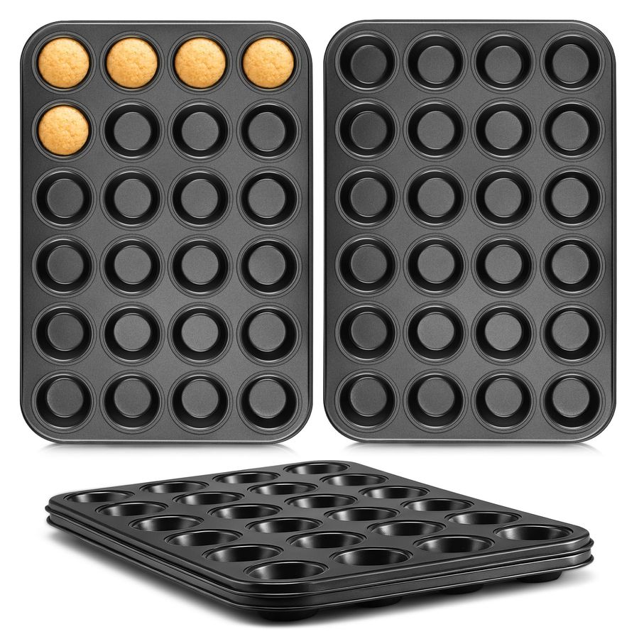 4 Pack Mini Muffin Pan 24Cup N - Muffin Tin Nonstick incelemesi ve fiyatı
