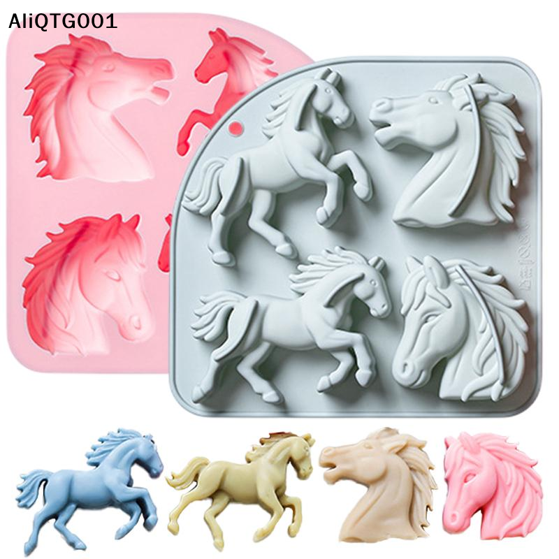 4-Cavity 3D Horse Silicone Mol - Kitchen Baking Cake incelemesi ve fiyatı