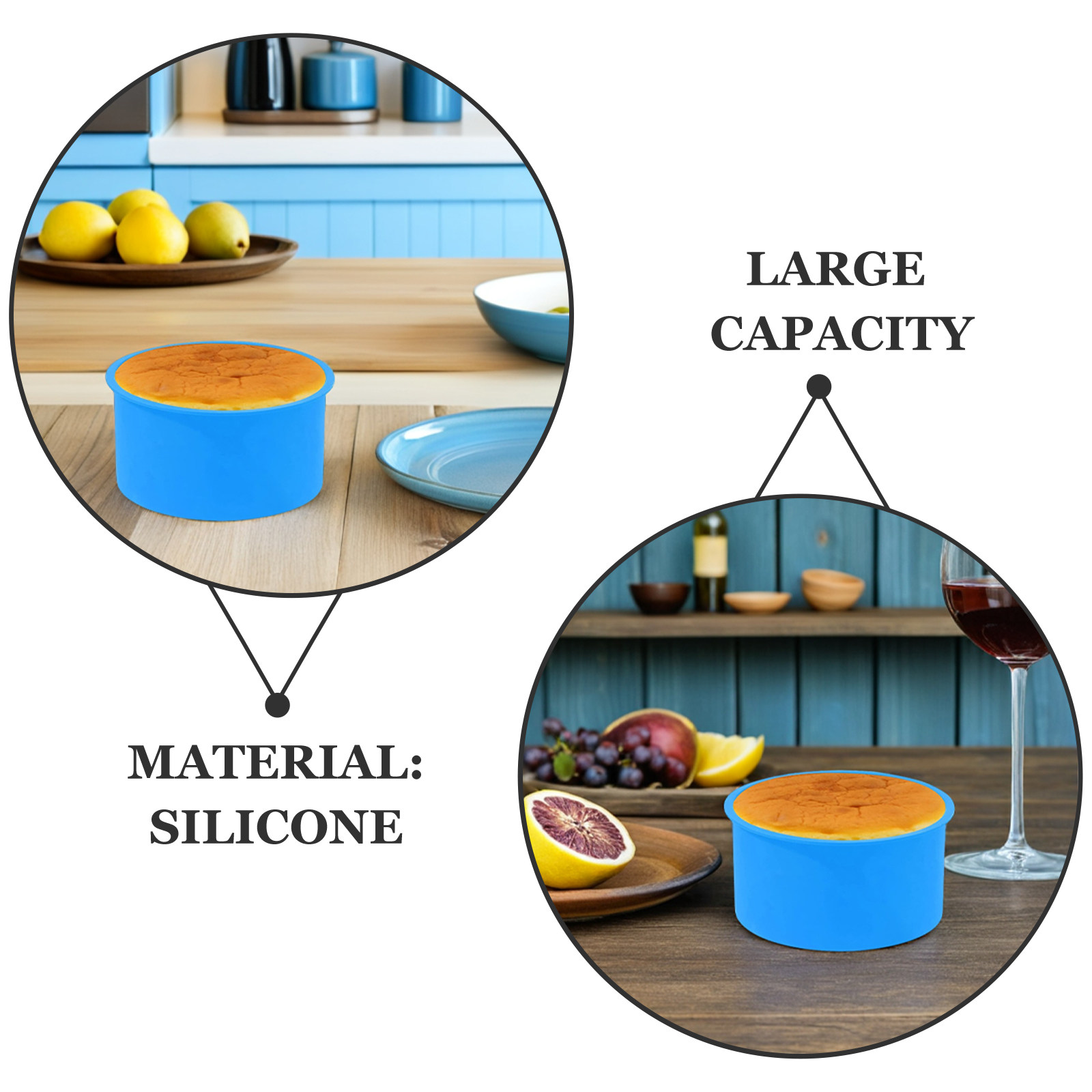 4Pcs Silicone Cake Mold Non-St - Muffin Tin Nonstick incelemesi ve fiyatı