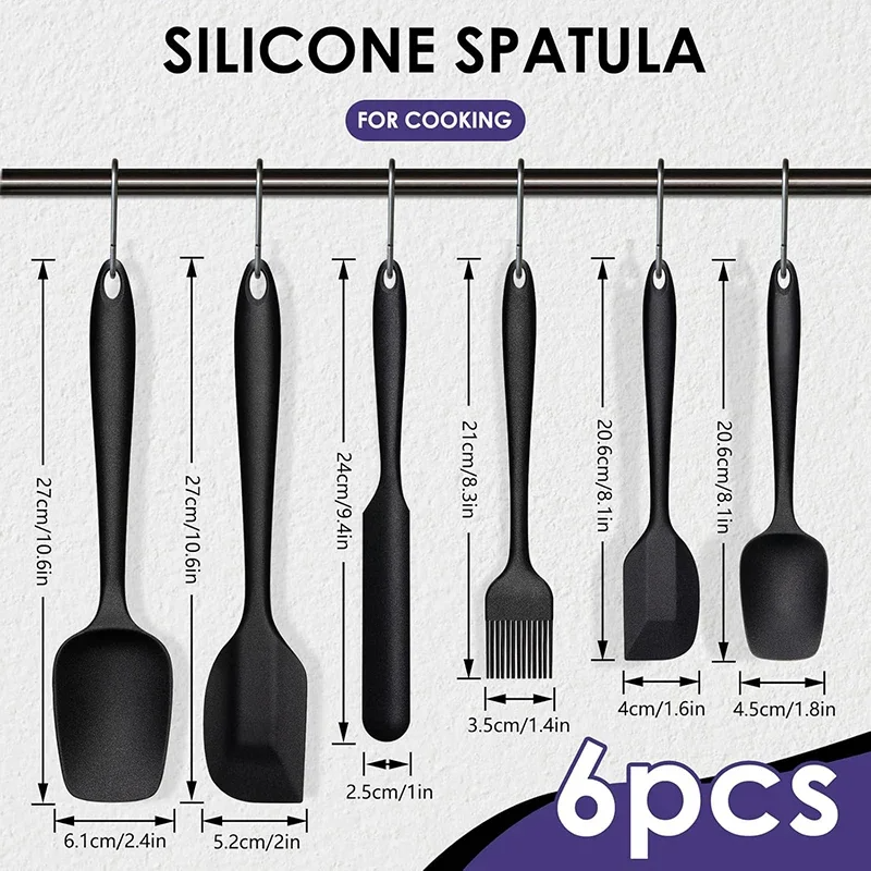 6pc Silicone Spatula set for b - Kitchen Baking Brush incelemesi ve fiyatı