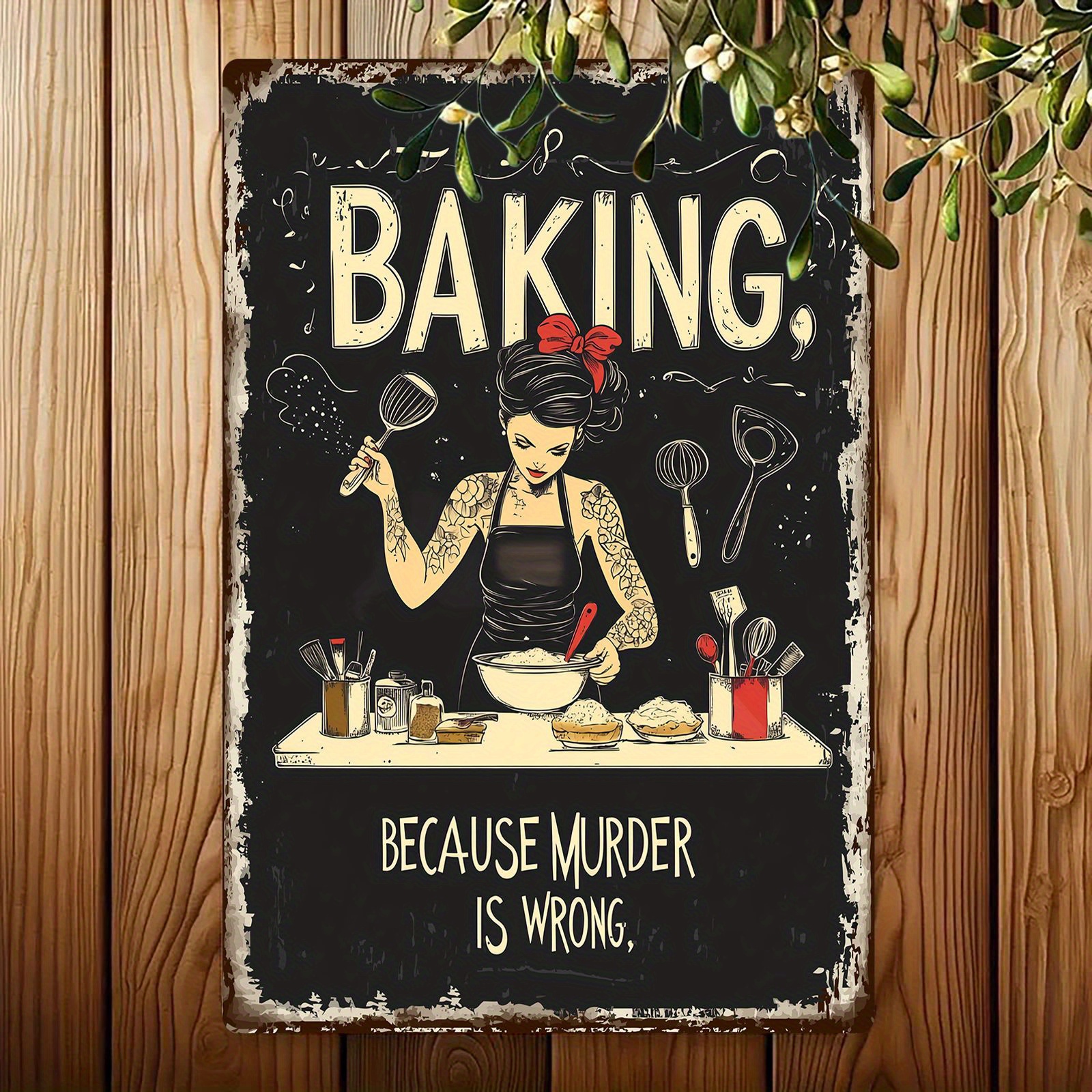 1pc Vintage Metal Sign Wall Ar - Kitchen Baking Corner incelemesi ve fiyatı