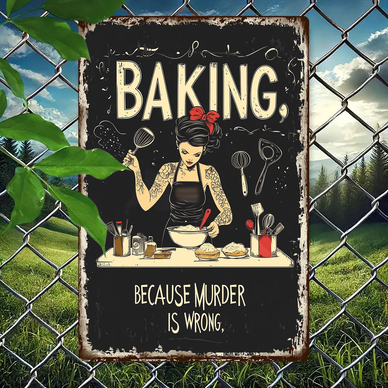 1pc Vintage Metal Sign Wall Ar - Kitchen Baking Corner incelemesi ve fiyatı